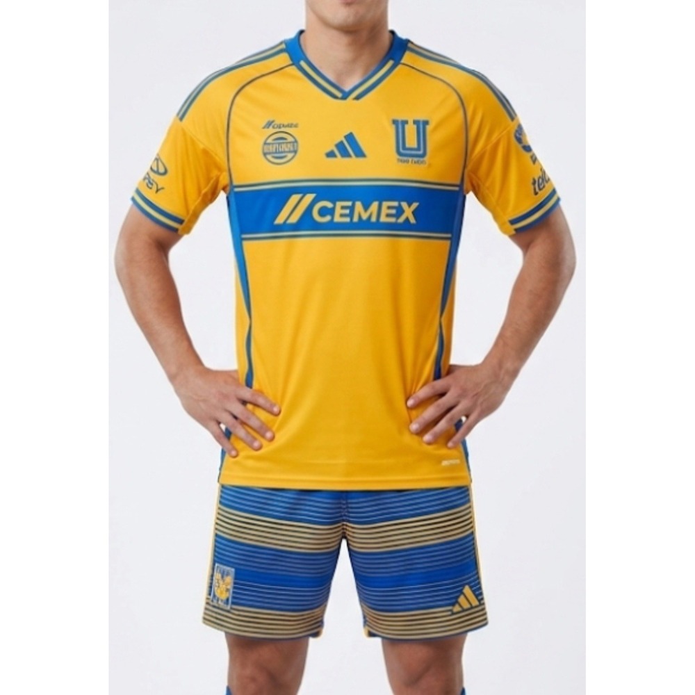 Tigres UANL Home Jersey 2025 Adidas - Authentic Soccer shirt CEMEXSize LARGE NWT